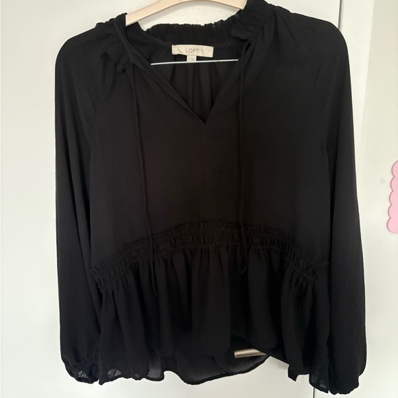 LOFT Tops - LOFT Elegant Black Blouse